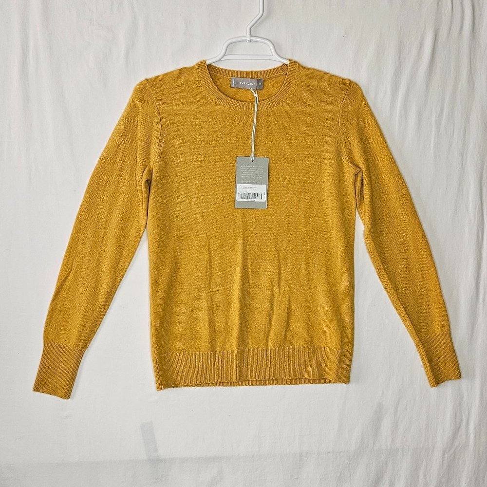 Everlane Women's Crew Neck Sweater - Mustard Yellow